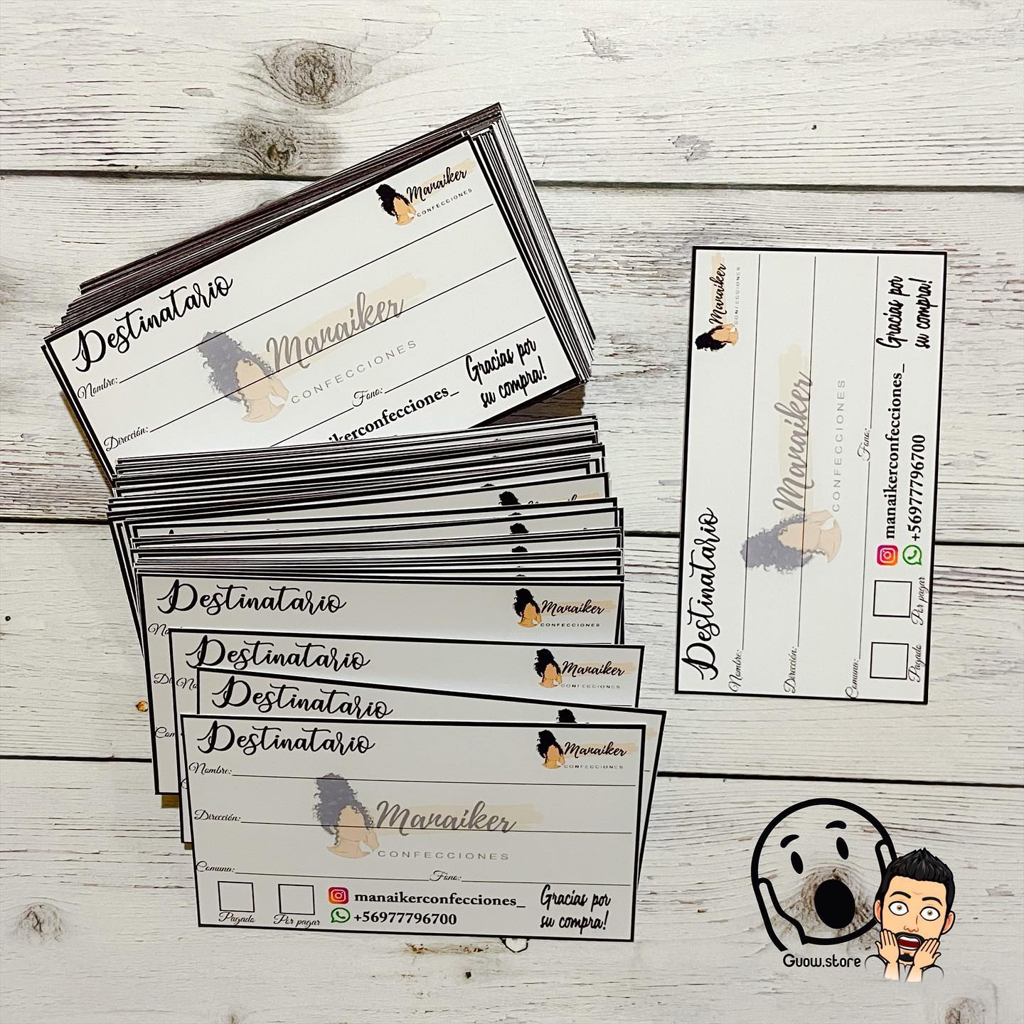 Destinatarios adhesivos pequeño