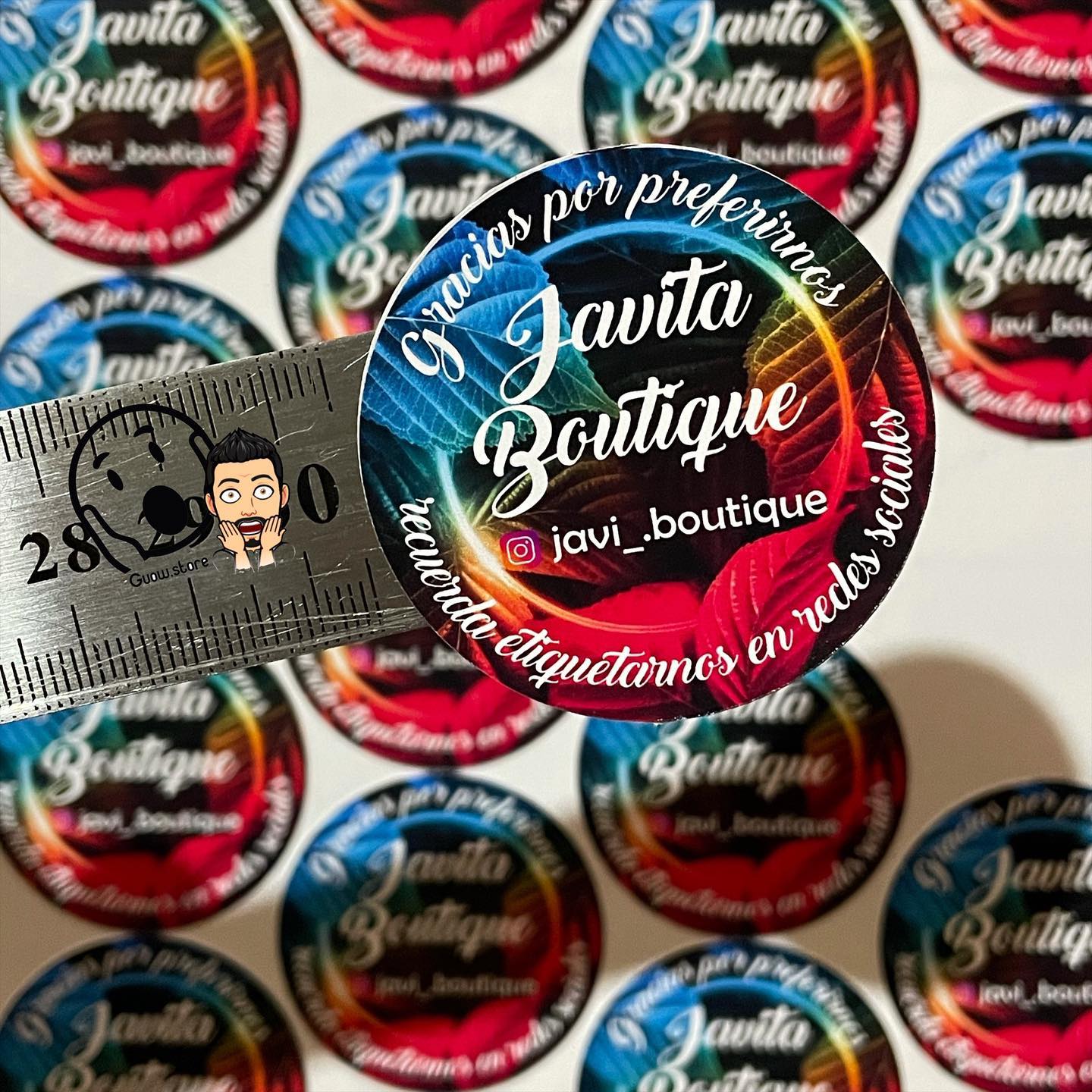 sticker adhesivo 3cm